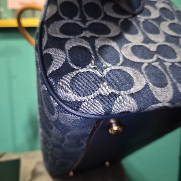 COACH LARGE DENIM ROWAN - Picture 12 of 16